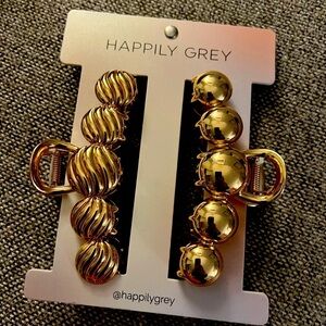 Happily Grey NWT Gold Clips